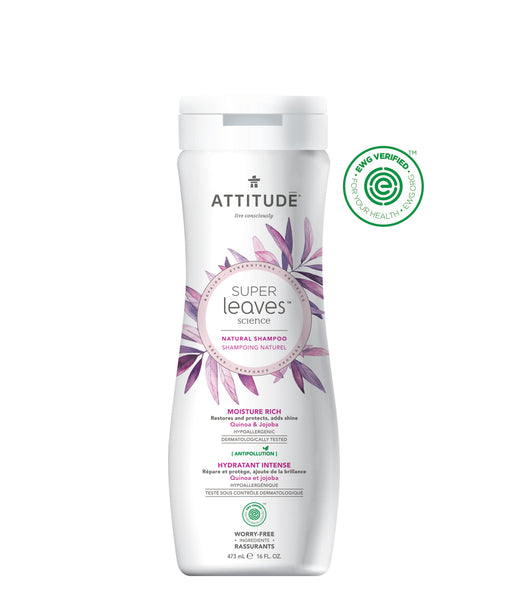 Super Leaves Natural Shampoo, Moisture Rich, Quinoa & Jojoba