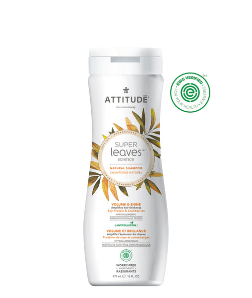 Super Leaves Natural Shampoo, Volume & Shine, Soy Protein & Cranberries