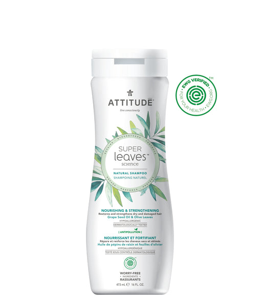 Super Leaves Natural Shampoo, Nourishing & Strengthening, Grape Seed Oil & Olive Leaves