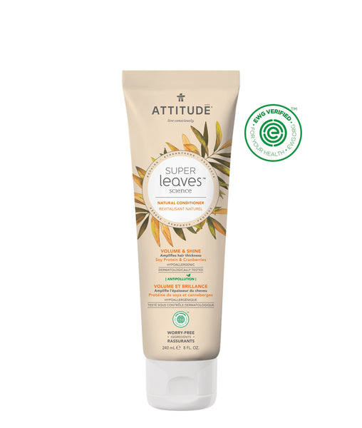 Super Leaves Natural Conditioner, Volume & Shine, Soy Protein & Cranberries